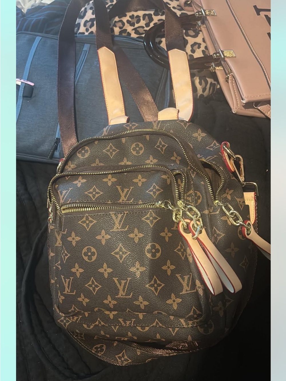 Louis Vuitton Monogram Mini Backpack - Brown & Tan Trim new